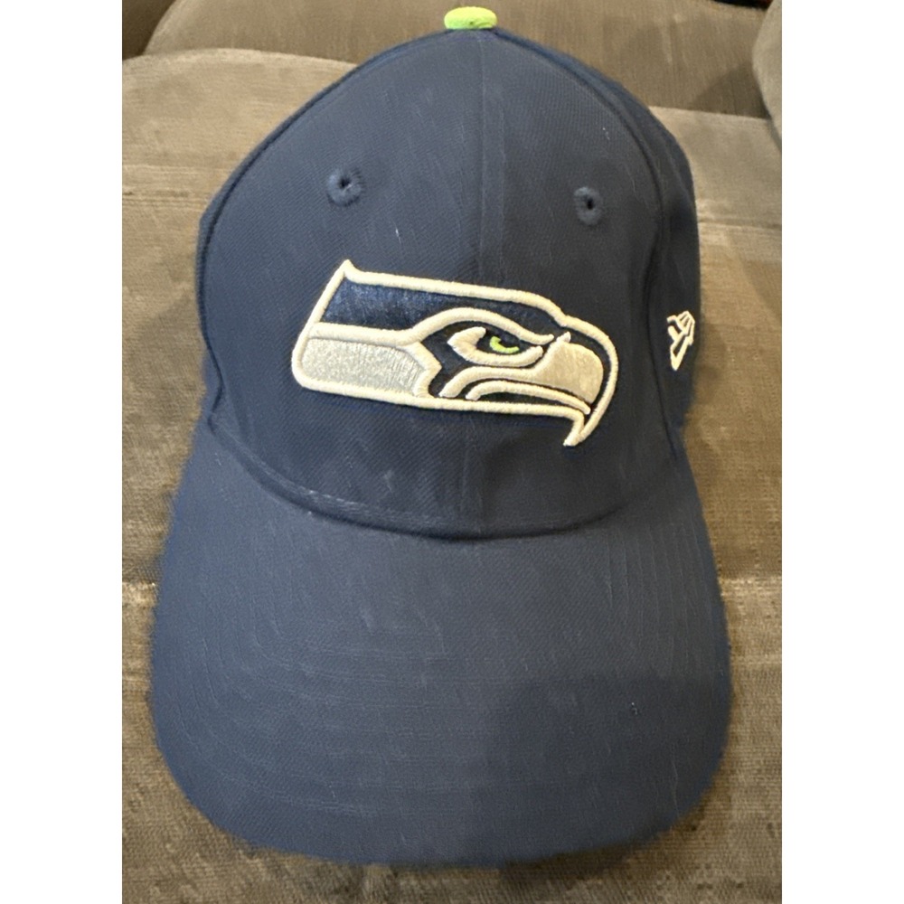 Seattle Seahawks Hat Adult Blue Strap Back‎ Cap New Era 9Forty NFL Football